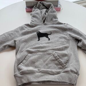 The Black Dog Gray Hoodie with Black Logo